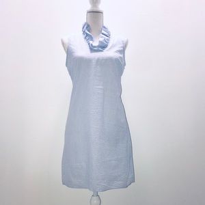 Blue & White Striped Gingham Sundress